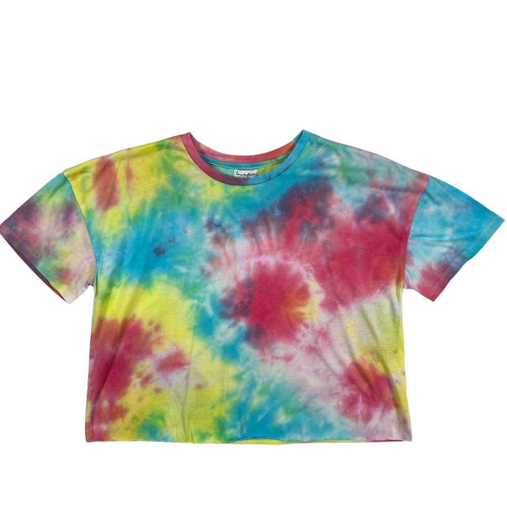 Love, Fire NWT Girls XL Watercolor Tye Dye Short T-Shirt